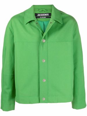Jacquemus button-up box-fit jacket - Green