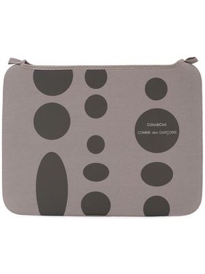 Comme Des Garçons Wallet x Côte & Ciel polka dot laptop case - Grey