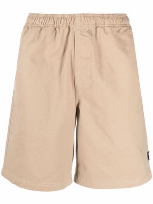 Stussy logo-patch elasticated shorts - Neutrals
