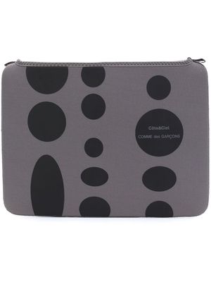 Comme Des Garçons Wallet polka dot laptop pouch - Grey