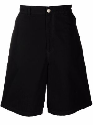 AMI Paris wide-leg cotton shorts - Black
