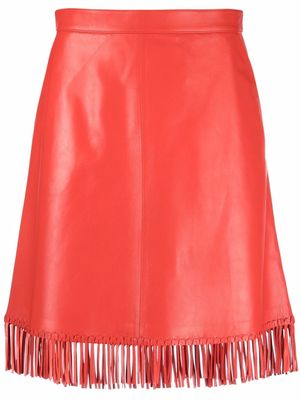 Desa 1972 fringe-hem detail skirt - Red