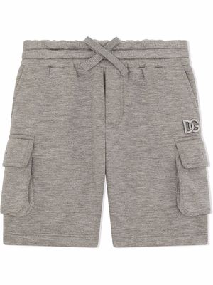 Dolce & Gabbana Kids embroidered logo shorts - Grey