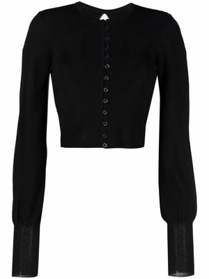 ROTATE cropped button-down jumper - Black