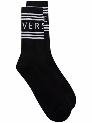 Versace logo-print ankle socks - Black