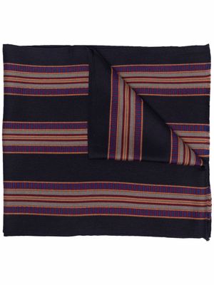 PAUL SMITH striped knitted scarf - Blue