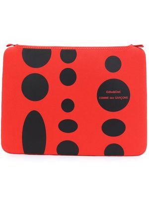 Comme Des Garçons Wallet polka dot laptop pouch - Red