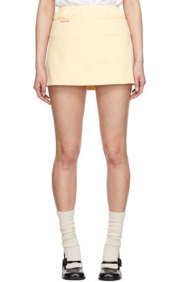 Shushu/Tong Beige Polyester Mini Skirt