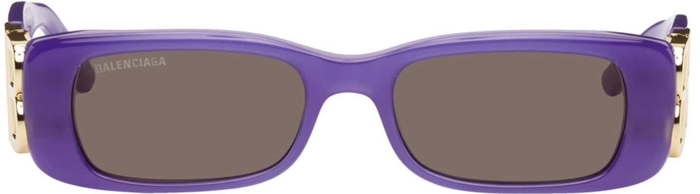 Balenciaga Purple Logo Sunglasses