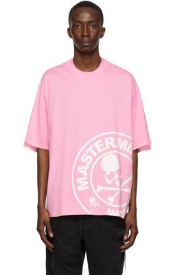mastermind WORLD Pink Cotton T-Shirt