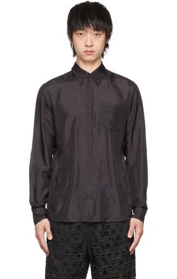 Dries Van Noten SSENSE Exclusive Black Silk Shirt