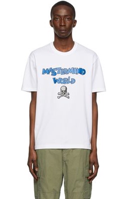 mastermind WORLD White Cotton T-Shirt