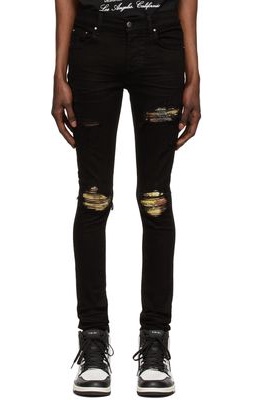 AMIRI Black Distressed MX1 Jeans