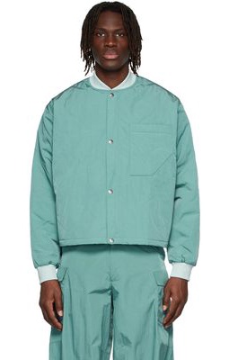 RK SSENSE Exclusive Blue Quilted Jacket
