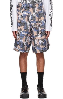 Charles Jeffrey Loverboy Multicolor Army Shorts