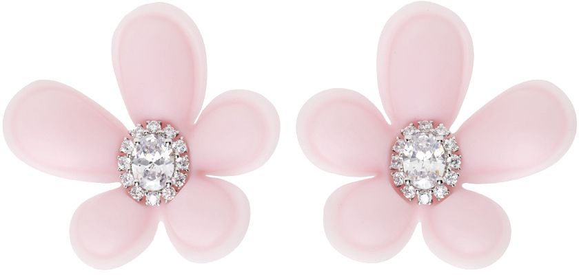 Shushu/Tong Pink YVMIN Edition Rubber Flower Earrings