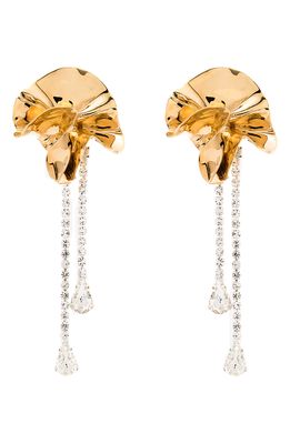 Sterling King Sylvia Crystal Drop Earrings in Gold
