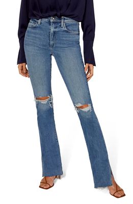 Favorite Daughter Valentina Tower High Rise Ripped Stretch Split Hem Jeans in Laurel Canyon