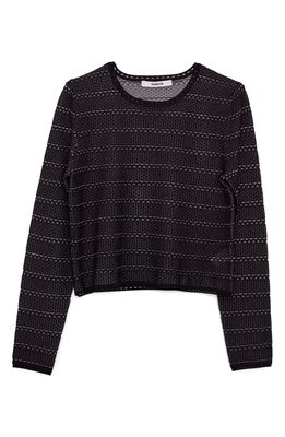Thakoon Jacquard Crewneck Sweater in Black