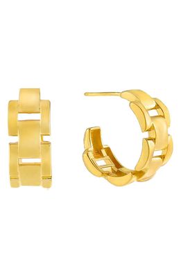 Adina's Jewels Link Hoop Earrings in Gold