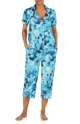 Room Service Pjs Crop Pajamas in Blue Multi