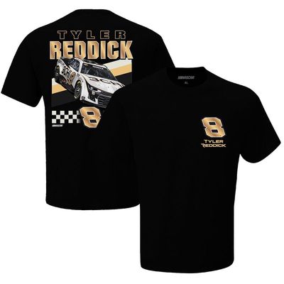 Men's Checkered Flag Black Tyler Reddick 3CHI Front Runner T-Shirt