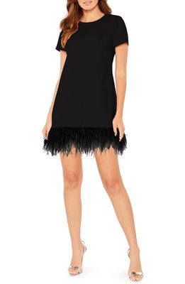 LIKELY Marulla Feather Trim Dress in Black