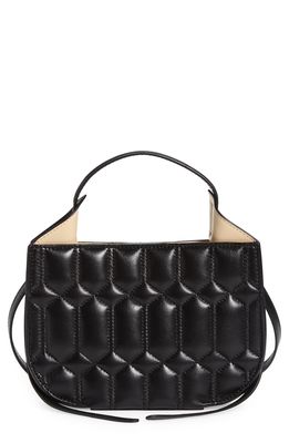 Ree Projects Mini Helene Quilted Leather Hobo Bag in Black