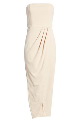 WAYF The Angelique Strapless Tulip Gown in Champagne