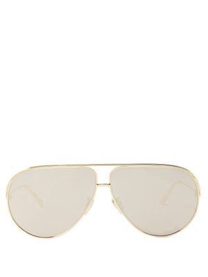 Dior - Everdior Aviator Metal Sunglasses - Womens - Gold Multi