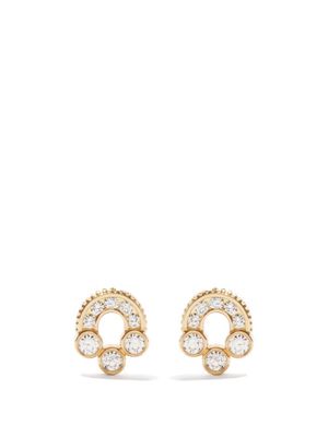 Viltier - Magnetic Diamond & 18kt Gold Earrings - Womens - Yellow Gold