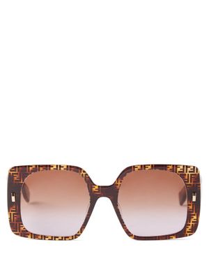 Fendi - Fendi First Tortoiseshell-acetate Sunglasses - Womens - Brown Multi