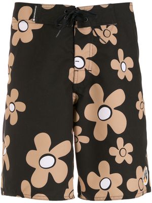 Osklen all-over floral print swim shorts - Black