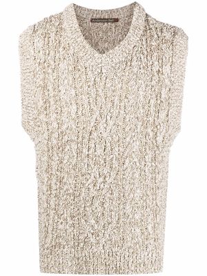 Andersson Bell cable-knit vest top - Neutrals