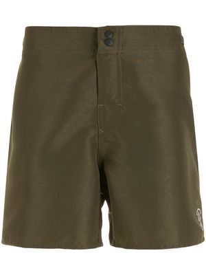 Osklen buckle-fastened swim shorts - Green