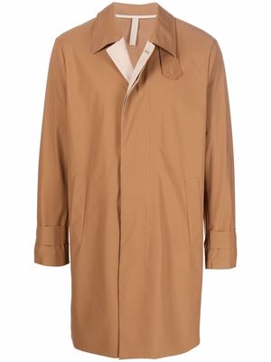 Harris Wharf London pointed-collar single-breasted trench coat - Brown