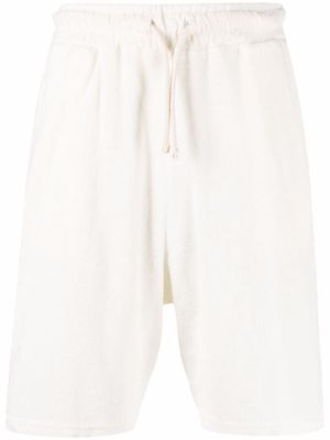 Costumein drawstring cotton Bermuda shorts - White