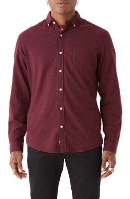 Frank And Oak Cotton Flannel Button-Up Shirt in Wine