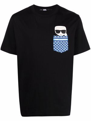 Karl Lagerfeld Ikonik monogram T-shirt - Black