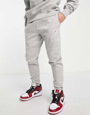 Champion joggers with small logo in grey-Gray