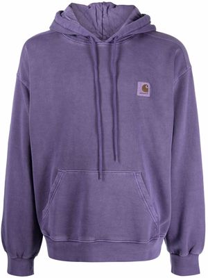 Carhartt WIP chest logo-patch detail hoodie - Purple
