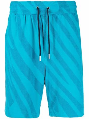 Missoni striped drawstring track shorts - Blue