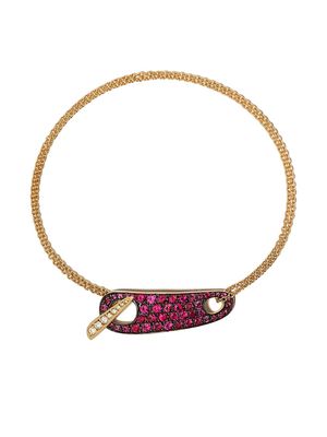 The House of Aziz & Walid Mouzannar 18kt yellow gold diamond and ruby bracelet