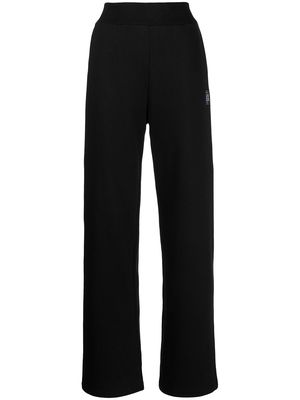 Armani Exchange logo-print detail trousers - Black