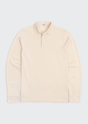 Men's Moxon Long-Sleeve Cotton Polo Shirt
