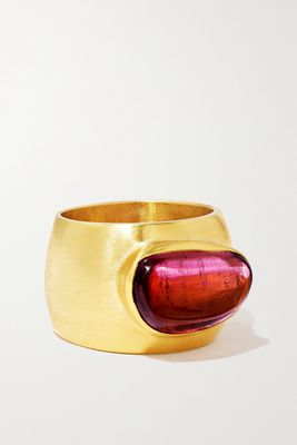 Pippa Small - 18-karat Gold Tourmaline Pinky Ring - 4
