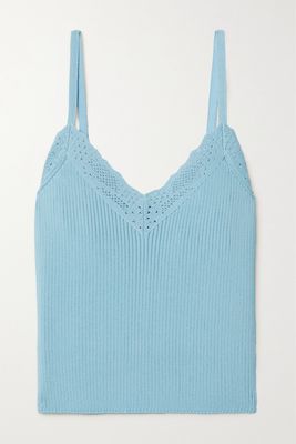 Balenciaga - Ribbed-knit Camisole - Blue