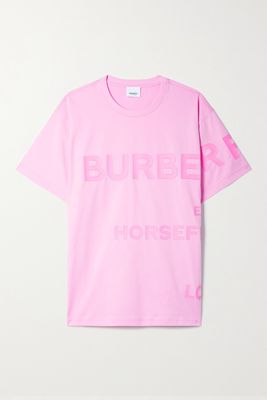 Burberry - Printed Stretch-cotton Jersey T-shirt - Pink