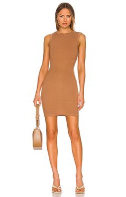 Enza Costa Reversible Halfmoon Dress in Brown