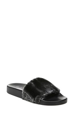 Dr. Scholl's Pisces Faux Fur Slide Sandal in Grey
